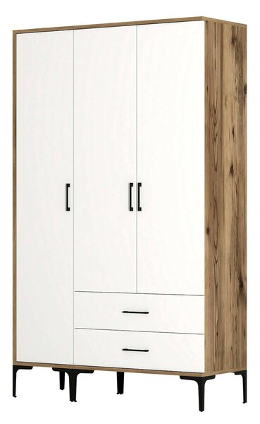 Guardaroba salvaspazio noce e bianco 120x200h cm - Phyan