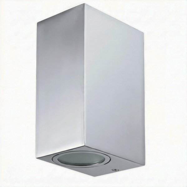 Grafner® Lampada da parete in alluminio 37SQWB-2 lucidata, illuminazione Up&Down/Su&Giù