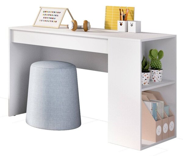 Scrivania lineare bianca 115x50cm con 1 cassetto - Arianella