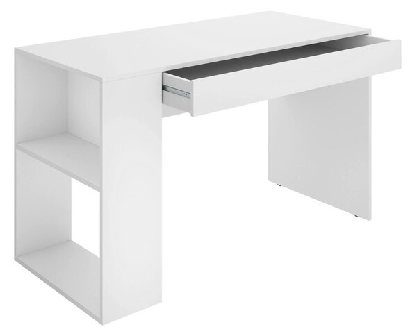 Scrivania lineare bianca 115x50cm con 1 cassetto - Arianella