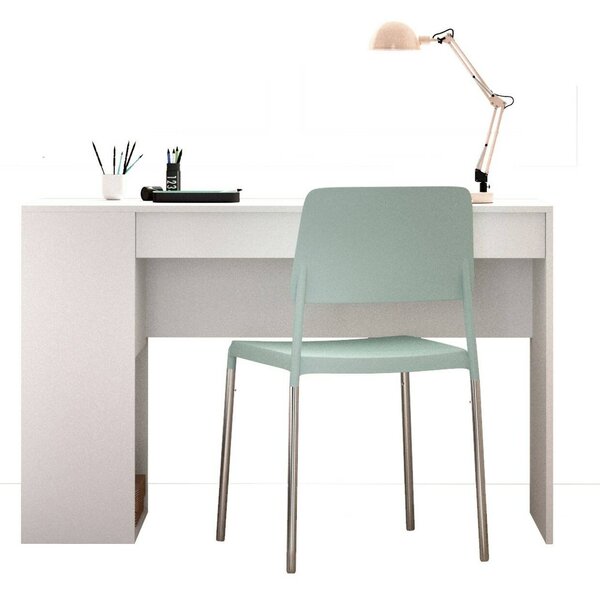 Scrivania lineare bianca 115x50cm con 1 cassetto - Arianella