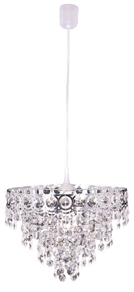 Lampada a sospensione in acrilico Näve; colore: cromato; trasparente, codice prodotto: 7048642