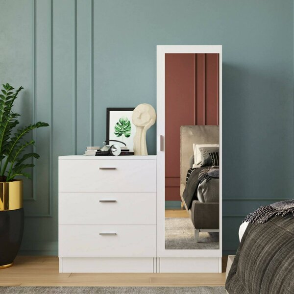 Mobile per ingresso con 3 cassetti bianco 60x72h cm - Jaime
