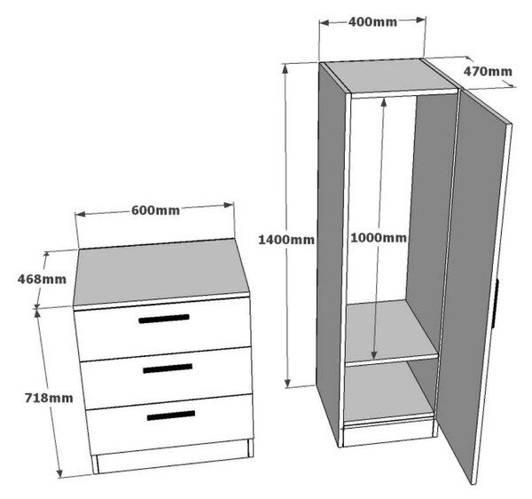 Mobile per ingresso con 3 cassetti bianco 60x72h cm - Jaime