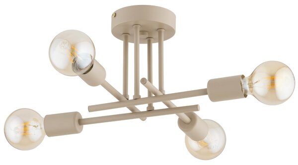 Lampada a sospensione con bracci incrociati DAKAR beige 4xE27x15W in metallo, dimensioni: 20x41x41 cm, IP20, Alfa