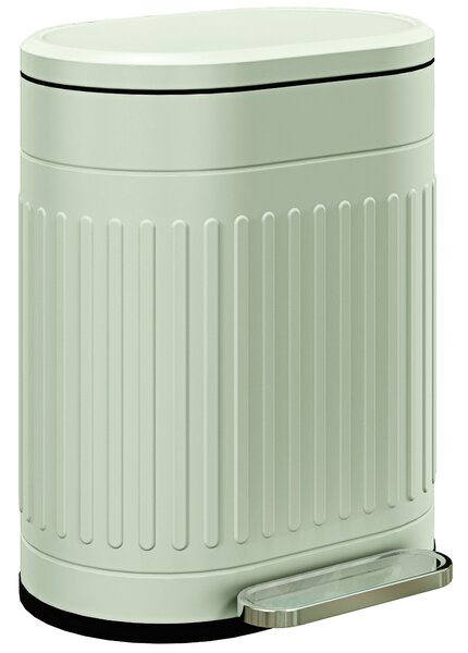HOMCOM Pattumiera 20L a Pedale con Coperchio Secchio Interno Rimovibile Funzione Soft-Close 36,5 x 31,2 x 45 cm, Verde | Aosom Italy