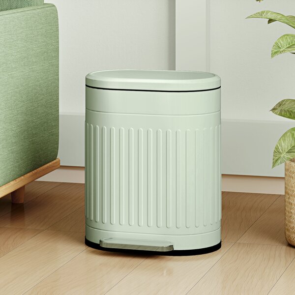 HOMCOM Pattumiera 20L a Pedale con Coperchio Secchio Interno Rimovibile Funzione Soft-Close 36,5 x 31,2 x 45 cm, Verde | Aosom Italy