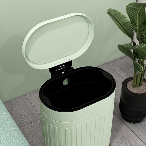 HOMCOM Pattumiera 20L a Pedale con Coperchio Secchio Interno Rimovibile Funzione Soft-Close 36,5 x 31,2 x 45 cm, Verde | Aosom Italy