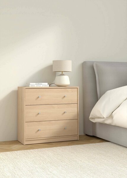 Cassettiera 3 cassetti rovere 72x68h cm - Alert