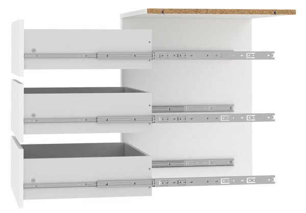 Cassettiera moderna bianca 57x69h cm - Giacarta