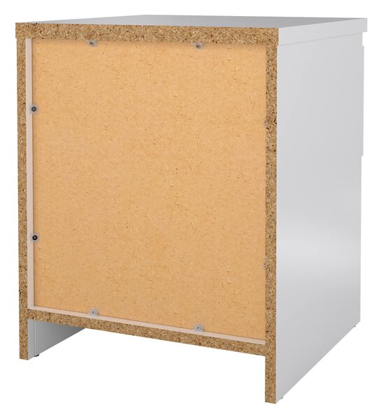 Comodino 1 cassetto bianco lucido 40x40x49h cm - Scolastica