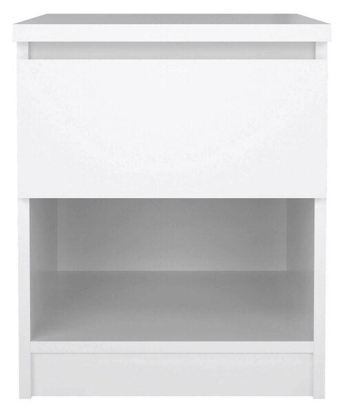 Comodino 1 cassetto bianco lucido 40x40x49h cm - Scolastica