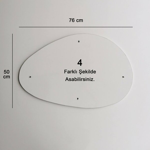 Specchio bianco 76x50h cm - Nogaredo