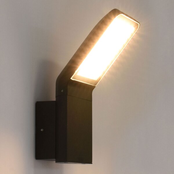 Applique moderne a LED per esterni: nero, alluminio, 337A