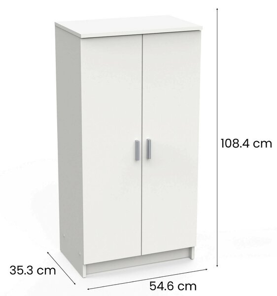 Scarpiera classica 2 ante bianca opaca 54x108h cm - Abram