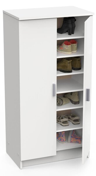 Scarpiera classica 2 ante bianca opaca 54x108h cm - Abram