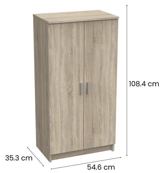 Scarpiera basic 2 ante rovere 54x108h cm - Abram