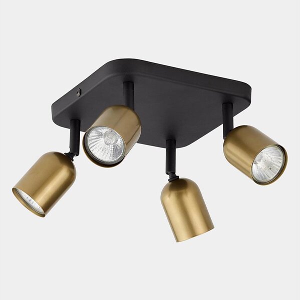 Faretto LED TOP 4xGU10/10W/230V oro/nero