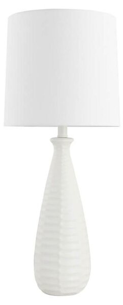 HOME DELUXE Grande lampada da tavolo con paralume in tessuto MELVA - Bianco | Lampada da tavolo Lampada da scrivania Lampada da comodino