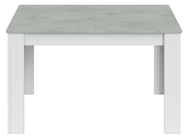 Tavolo allungabile minimal 6-8 posti 140/190x90cm cemento e bianco - Abudula