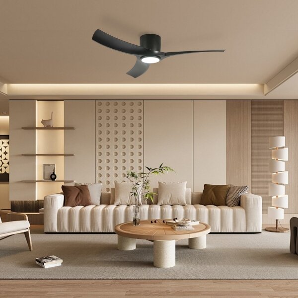 ZEVENTI - Ventilatore da soffitto LED ORBITO LED/24W/230V Wi-Fi Tuya nero + telecomando