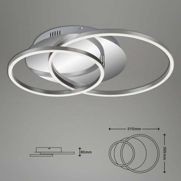 Brilo - Plafoniera LED dimmerabile FRAMES LED/14W/230V + LED/22W 3000K