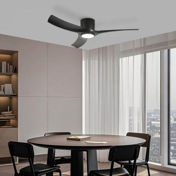ZEVENTI - Ventilatore da soffitto LED ORBITO LED/24W/230V Wi-Fi Tuya nero + telecomando