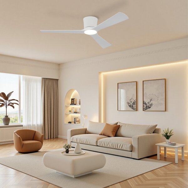ZEVENTI - Ventilatore da soffitto LED AUREX LED/24W/230V Wi-Fi Tuya bianco + telecomando