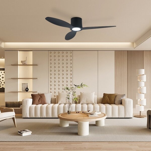 ZEVENTI - Ventilatore da soffitto LED VENTORA LED/24W/230V Wi-Fi Tuya nero + telecomando