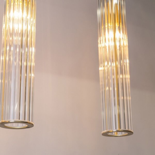 Zuma Line 1222 - Lampadario a sospensione ARIA su cavo, 4xE14/7W/230V, oro