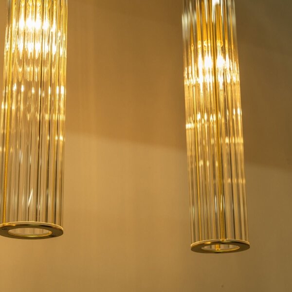 Zuma Line 1222 - Lampadario a sospensione ARIA su cavo, 4xE14/7W/230V, oro