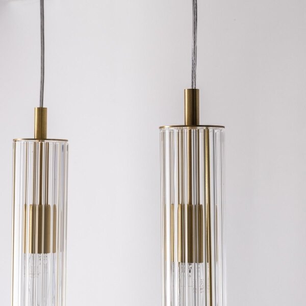 Zuma Line 1222 - Lampadario a sospensione ARIA su cavo, 4xE14/7W/230V, oro