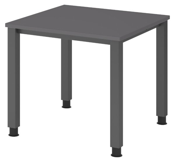 Scrivania bümö Serie Q - Dimensioni: 80 x 80 cm, Finitura: grafite, Struttura: grafite