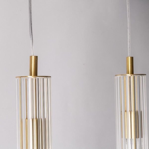 Zuma Line 1222 - Lampadario a sospensione ARIA su cavo, 4xE14/7W/230V, oro
