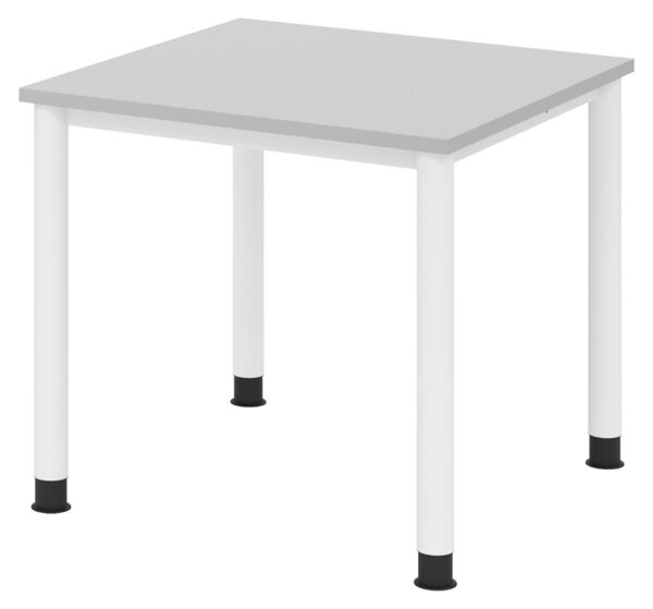 Scrivania bümö Serie H - Dimensioni: 80 x 80 cm, Finitura: Grigio, Struttura: Bianco