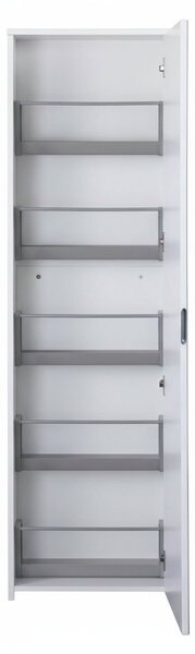 Scarpiera 10 paia bianca 50x178h cm con specchio - Amonature