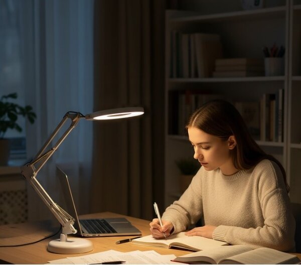 Lampada da tavolo LED dimmerabile con lente d'ingrandimento 2 in 1 AURIQ LOUPE LED/10W/5V 3000/4000/6500K bianca