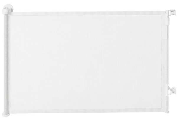 PawHut Cancello di sicurezza estensibile 0-140 cm con apertura ad una mano per animali, per scale e porte, Bianco | Aosom Italy