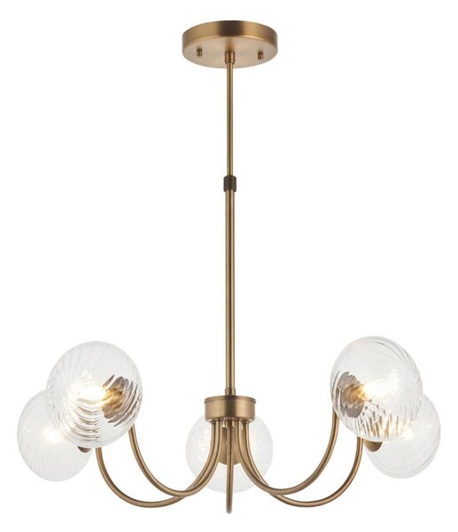 Endon 119210 - Lampadario con asta HAGUE 5xG9/5W/230V ottone