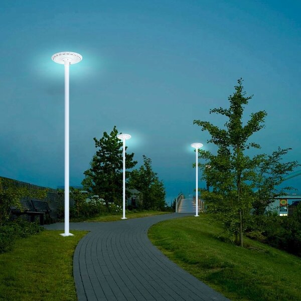 Brilagi-LED Lampione stradale per esterni con palo 3 m URBANSPARK LED/120W/230V bianco IP65
