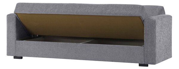 Divano letto 3 posti grigio 212x80cm - Ambrogino