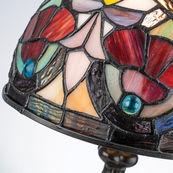 Quoizel QZ-LARISSA-TL-S - Lampada da tavolo Tiffany LARISSA 1xE14/40W/230V