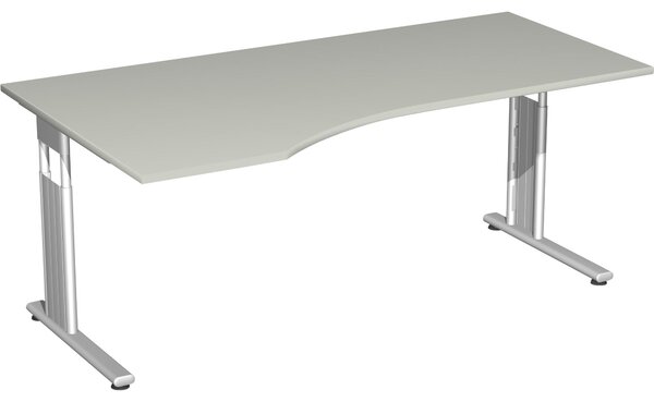 Geramöbel scrivania Lisbon L 180 X 100 grigio chiaro/argento