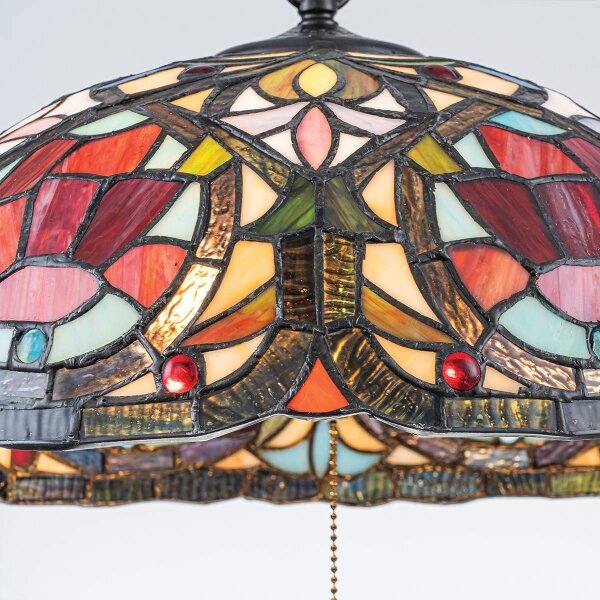 Quoizel QZ-LARISSA-P - Lampadario a catena Tiffany LARISSA 3xE27/60W/230V
