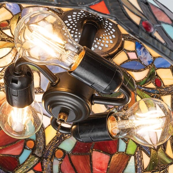 Quoizel QZ-LARISSA-P - Lampadario a catena Tiffany LARISSA 3xE27/60W/230V