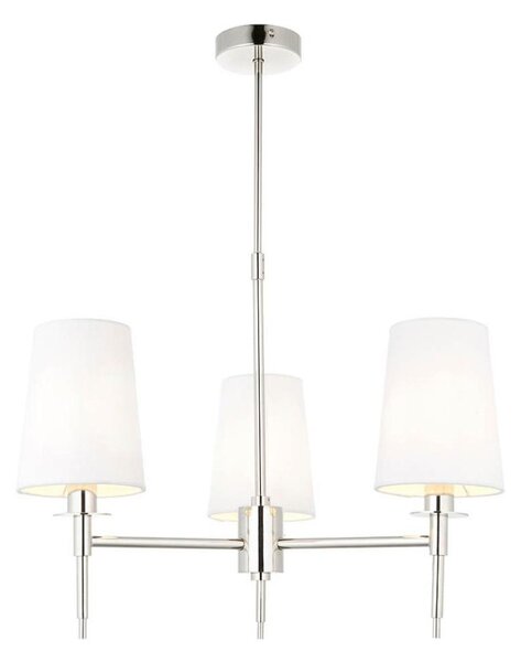 Endon 99455 - Lampadario a stelo 3xE14/6W/230V cromo lucido/bianco