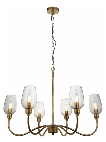 Endon 107791 - Lampadario a catena 6xE14/6W/230V in ottone