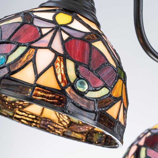 Quoizel QZ-LARISSA-3P-CH - Lampadario a catena in stile Tiffany LARISSA 3xE27/60W/230V