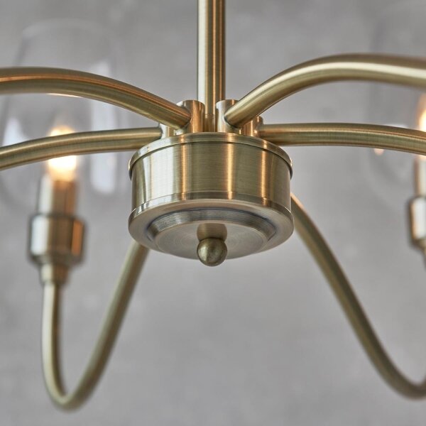 Endon 107791 - Lampadario a catena 6xE14/6W/230V in ottone