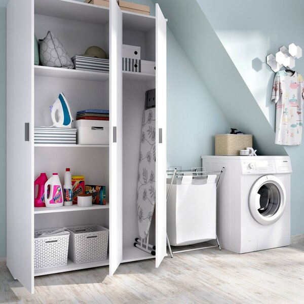 Armadio bianco multiuso 116x190h cm - Aniello